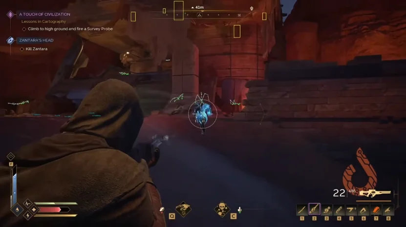 Dune Awakening Cheats player ESP — skeleton overlays, boxes, and distance tags on enemies